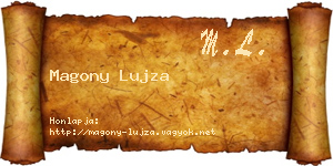 Magony Lujza névjegykártya